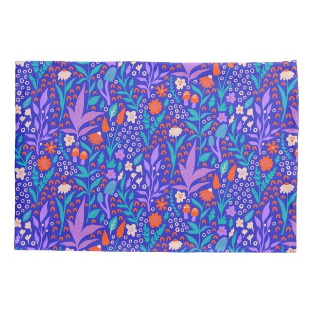 Vibrant Wildflowers Pillowcase (Back)
