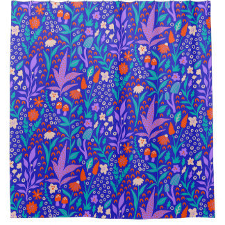 Vibrant Wildflowers Shower Curtain