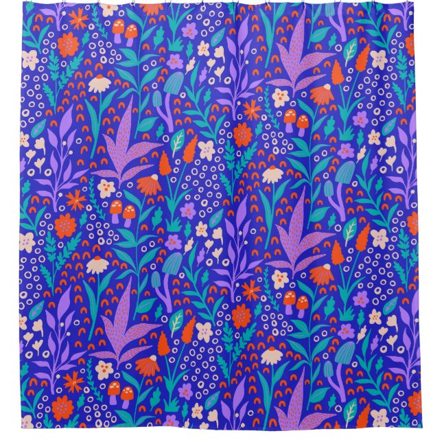 Vibrant Wildflowers Shower Curtain (Front)