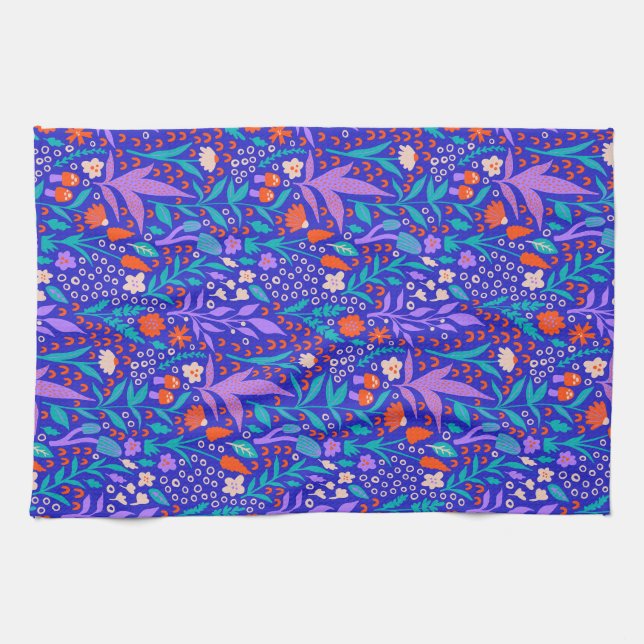 Vibrant Wildflowers Tea Towel (Horizontal)
