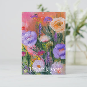 Vibrant Wildflowers Thank you card