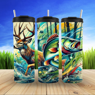 Vibrant Wildlife, Abstract Water World Thermal Tumbler