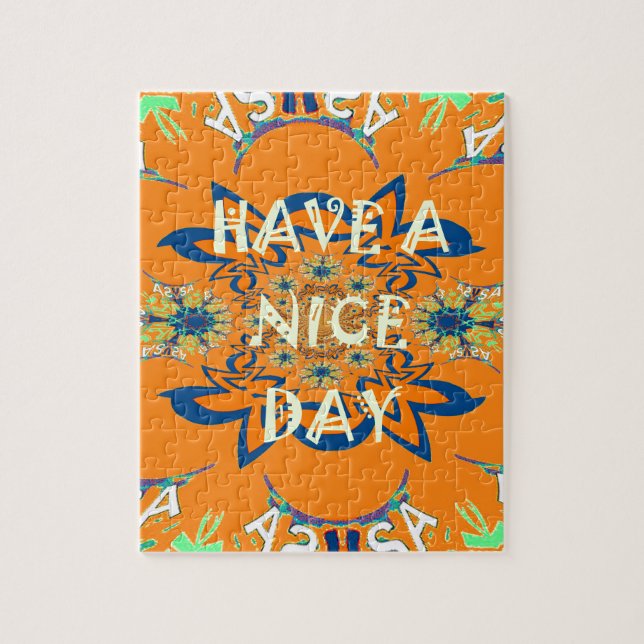 Vibrant Wishes: Have a Nice Day Art Print Design Jigsaw Puzzle (Vertical)