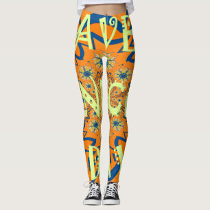 Vibrant Wishes: Have a Nice Day Art Print Design Leggings