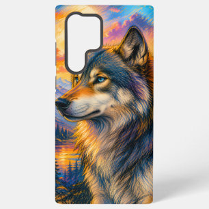 Vibrant Wolf Sunset Samsung Case