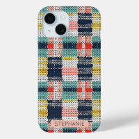 Vibrant Woven Plaid - Retro Boho Chequered Pattern