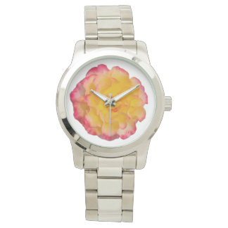 Vibrant Yellow and Pink Rose eWatch Watch
