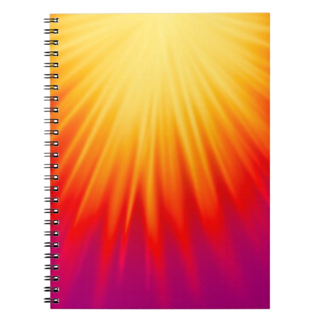 Vibrant Yellow and Red Abstract  Notebook (Front)