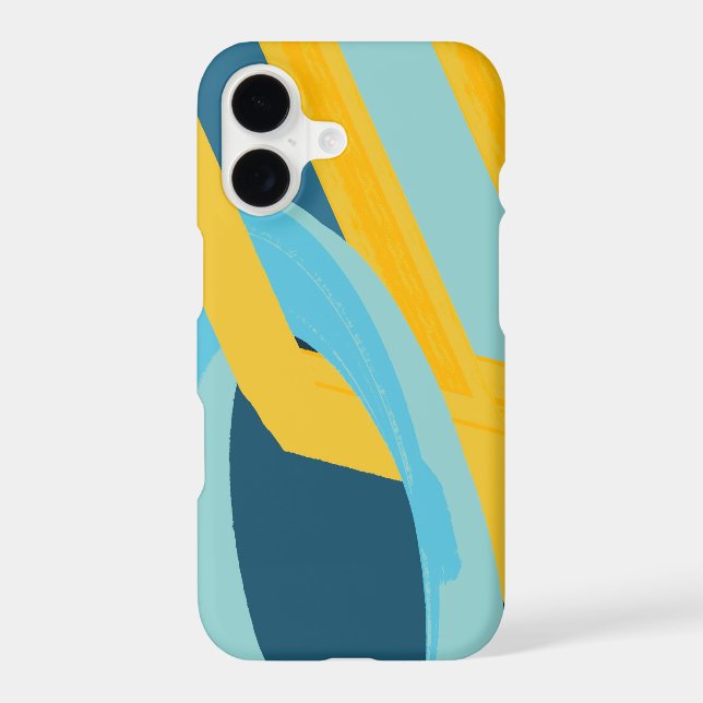 Vibrant Yellow Blue Abstract (Back)