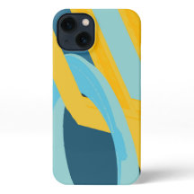 Vibrant Yellow Blue Abstract