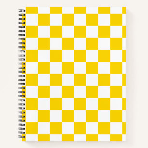 Vibrant Yellow Chequered Notebook