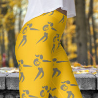 Vibrant Yellow Orange Womens Rugby Pattern