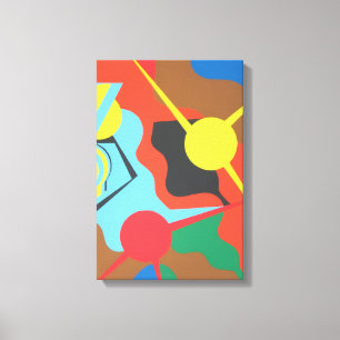 Vibrant Yellow Plane Abstract Art Print
