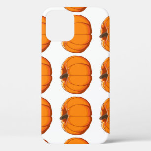 Vibrant yellow pumpkin pattern illustration. iPhone 12 case