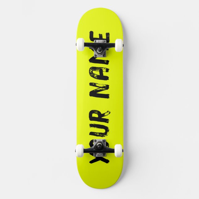 Vibrant Yellow Skateboard (Front)