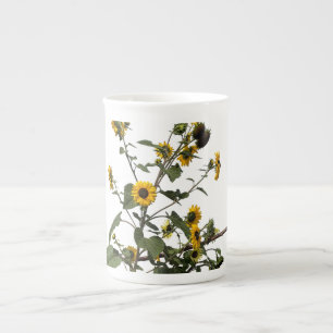 Vibrant Yellow Sunflower Bone China Mug