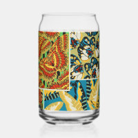 Vibrant Yellow & Teal Art Deco Butterfly Art