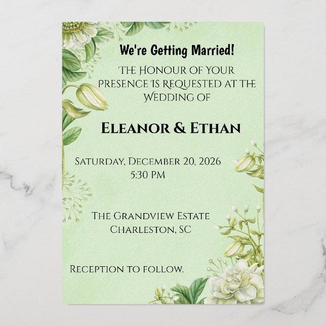 Vibrant Yellow Tulip & Ranunculus Formal Wedding I (Front)