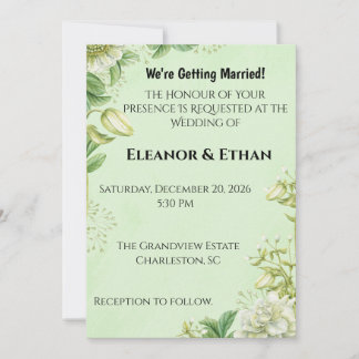 Vibrant Yellow Tulip & Ranunculus Formal Wedding I Save The Date