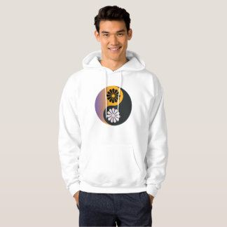Vibrant Yin Yang T-Shirt with Daisy Design Hoodie