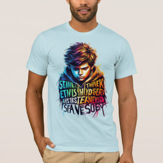 Vibrant Youth Sketch Art T-Shirt