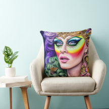 Vibrantly Bold LGBTQ Portrait Drag Queen Artwork