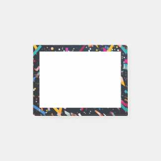 Vibrantly-coloured confetti post-it notes