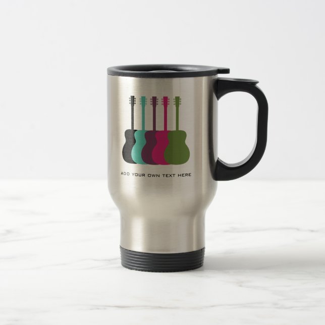 Vibrantly Coloured Guitars Mug (Right)
