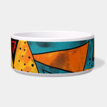 Vibrantly colourful triangles with tribal patterns