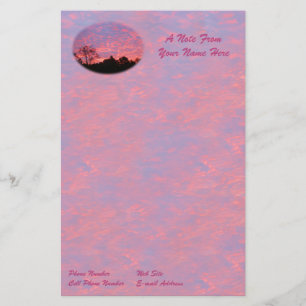 Vibrantly Pink Sunrise Stationery