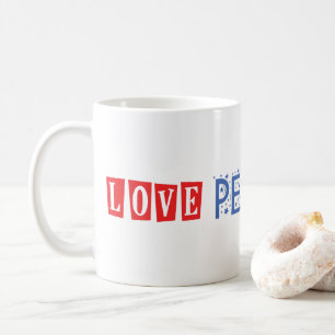Vibrants Colour and Words: Love Peace Joy Coffee Mug