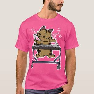 Vibraphone Playing Kitty Cat Jazz Cat Marimba T-Shirt