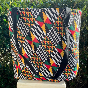 Vibrate African Abstract Colors Tote Bag
