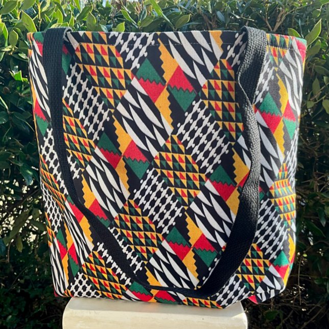 Vibrate African Abstract Colours Tote Bag (Creator Uploaded)