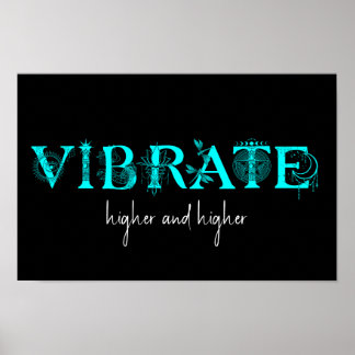 Vibrate higher and higher Lotus dragonfly moon art Poster