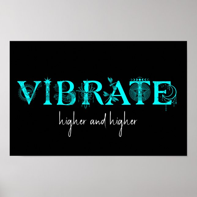 Vibrate higher and higher Lotus dragonfly moon art Poster (Front)