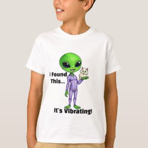 Vibrating Alien Cat Shirt - I Found This Funny Tee