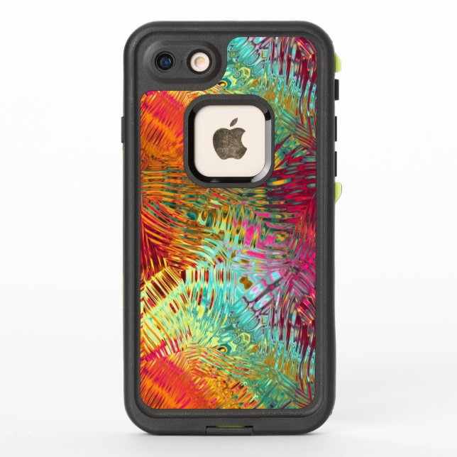 Vibrating Rainbow Pattern LifeProof iPhone Case (Back)