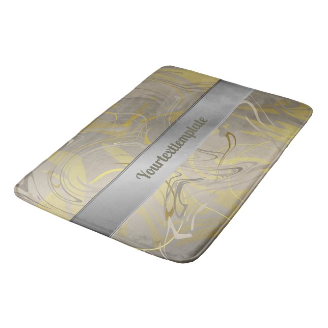 Vibrations, coloured, colourful + pattern, house bath mat (Angled)