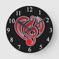 Vibrations Musical Love Red Heart Music Note DJ