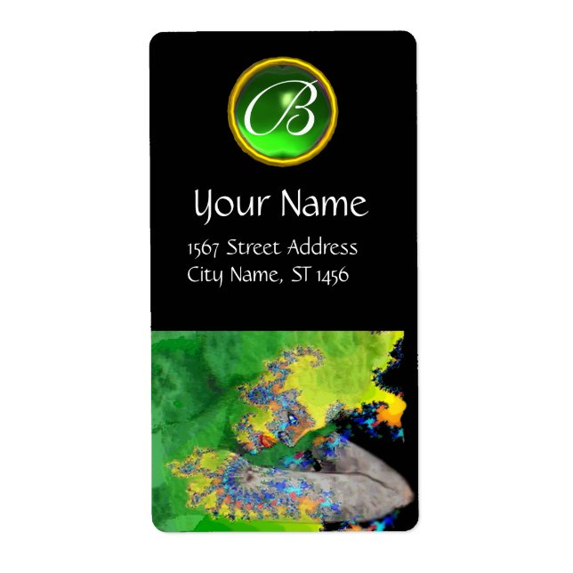 VIBRATIONS OF MATTER GREEN EMERALD  MONOGRAM (Front)