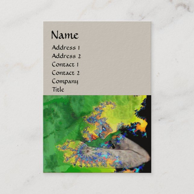 VIBRATIONS OF MATTER,grey Business Card (Front)