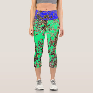 VIBRATIOUS capris in MINT/BLUE