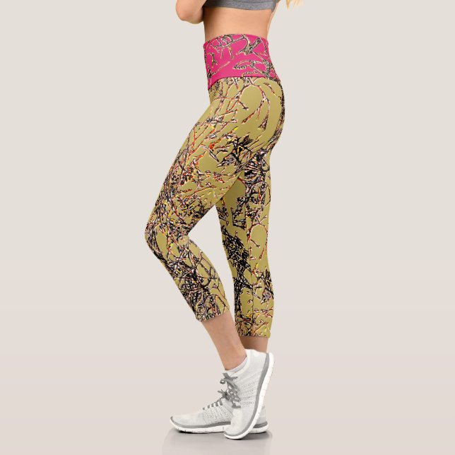 VIBRATIOUS capris in VEGAS GOLD/RUBY (Left)