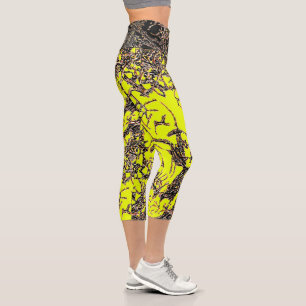 VIBRATIOUS capris in YELLOW/BLACK