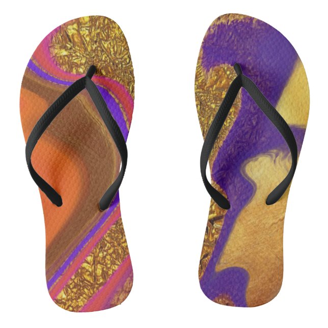 vibratory color art flip flops (Footbed)