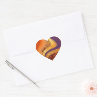 vibratory color art heart sticker