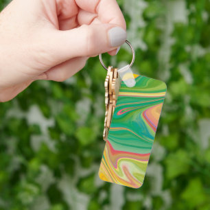 vibratory color art key ring
