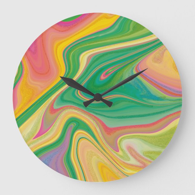 vibratory color art large clock (Front)