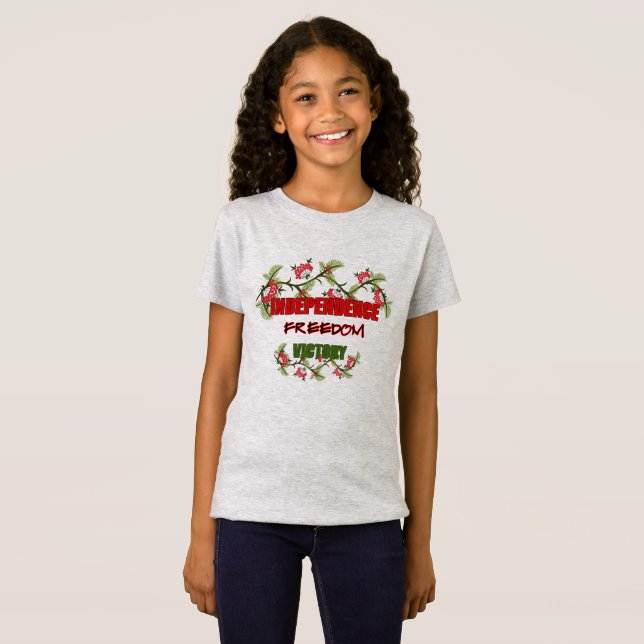 Viburnum branches with text design T-Shirt (Front Full)